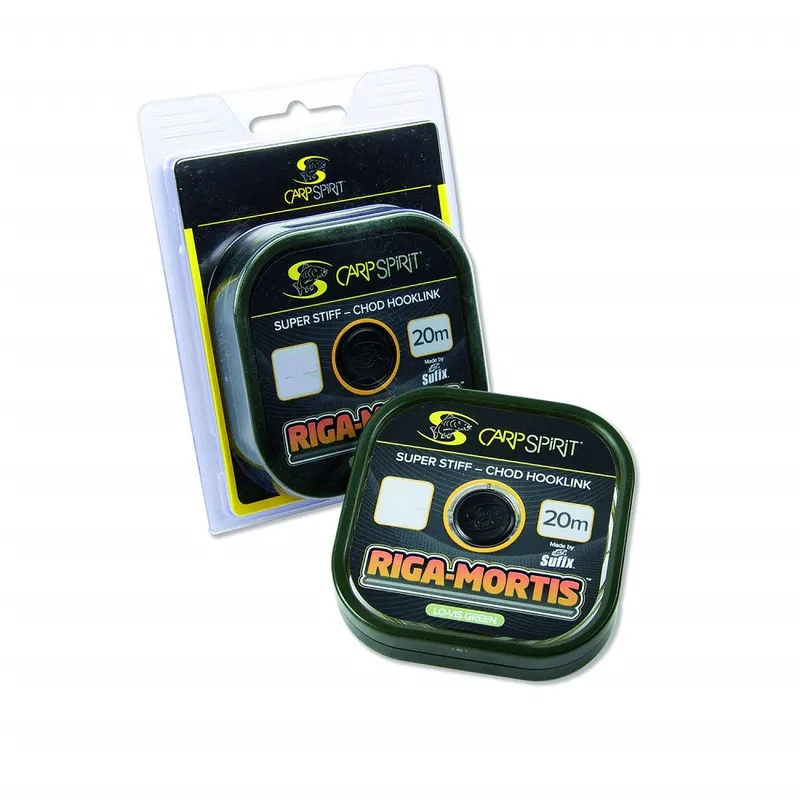 CARP SPIRIT RIGA MORTIS SUPER STIFF CHOD HOOKLINK BROWN 25lb 9.1kg 20m ACS640052