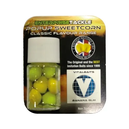 ENTERPRISE TACKLE POPUP SWEETCORN CLASSIC FLAVOUR RANGE BANANA GLM ET13VBYFY